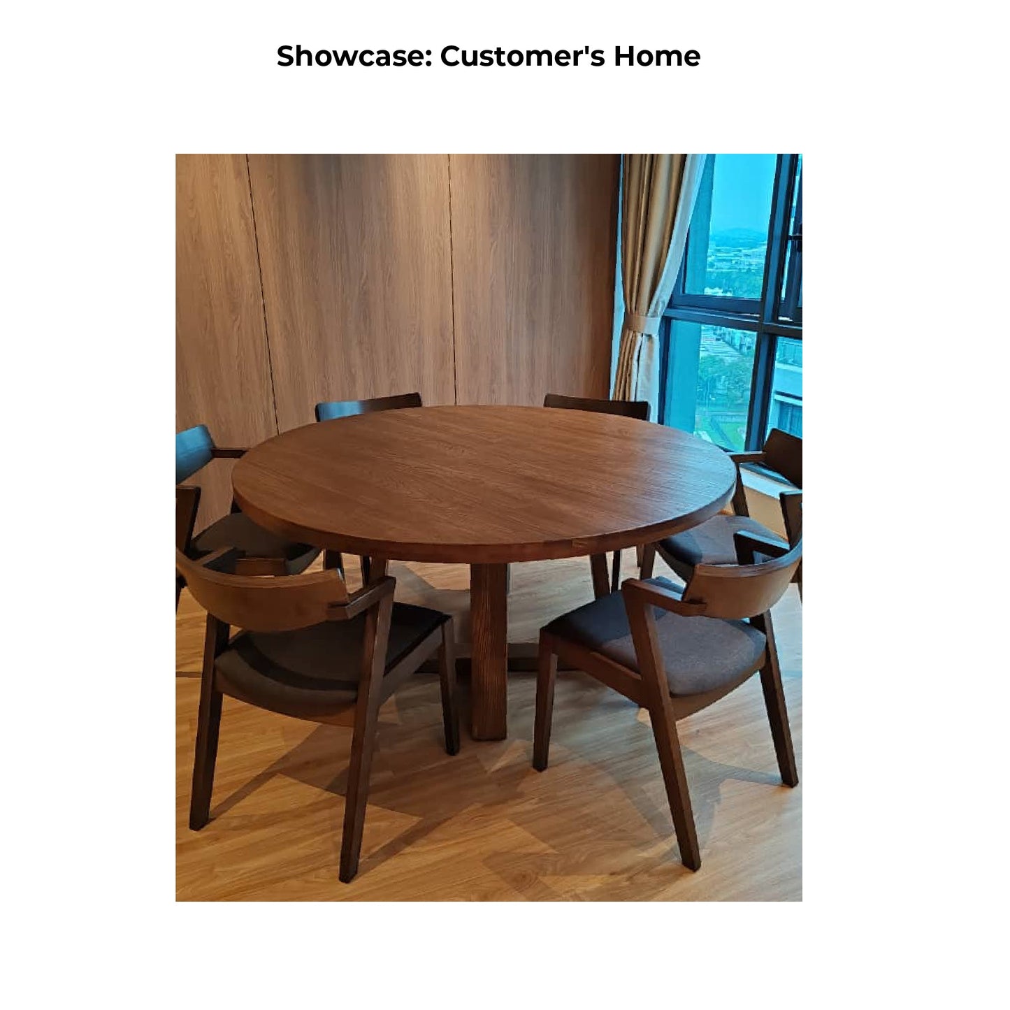 Randof Solid Wood Table Walnut