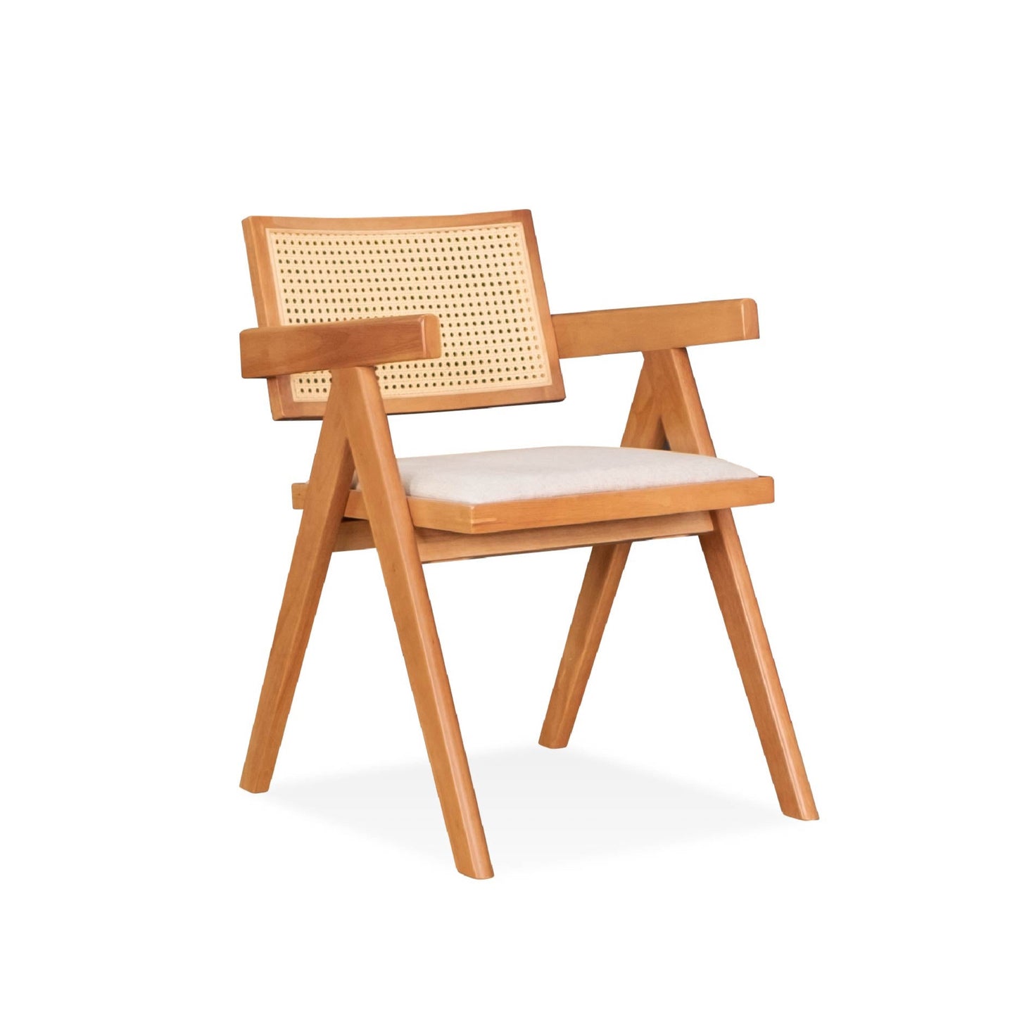 Nordic Rattan Cushion Arm Chair