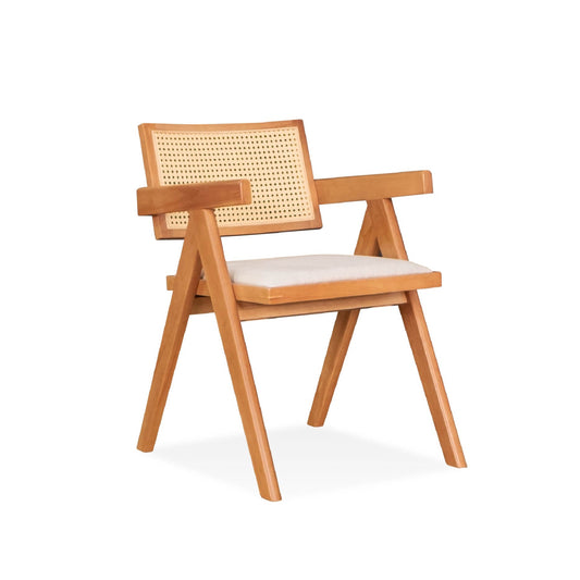 Nordic Rattan Cushion Arm Chair
