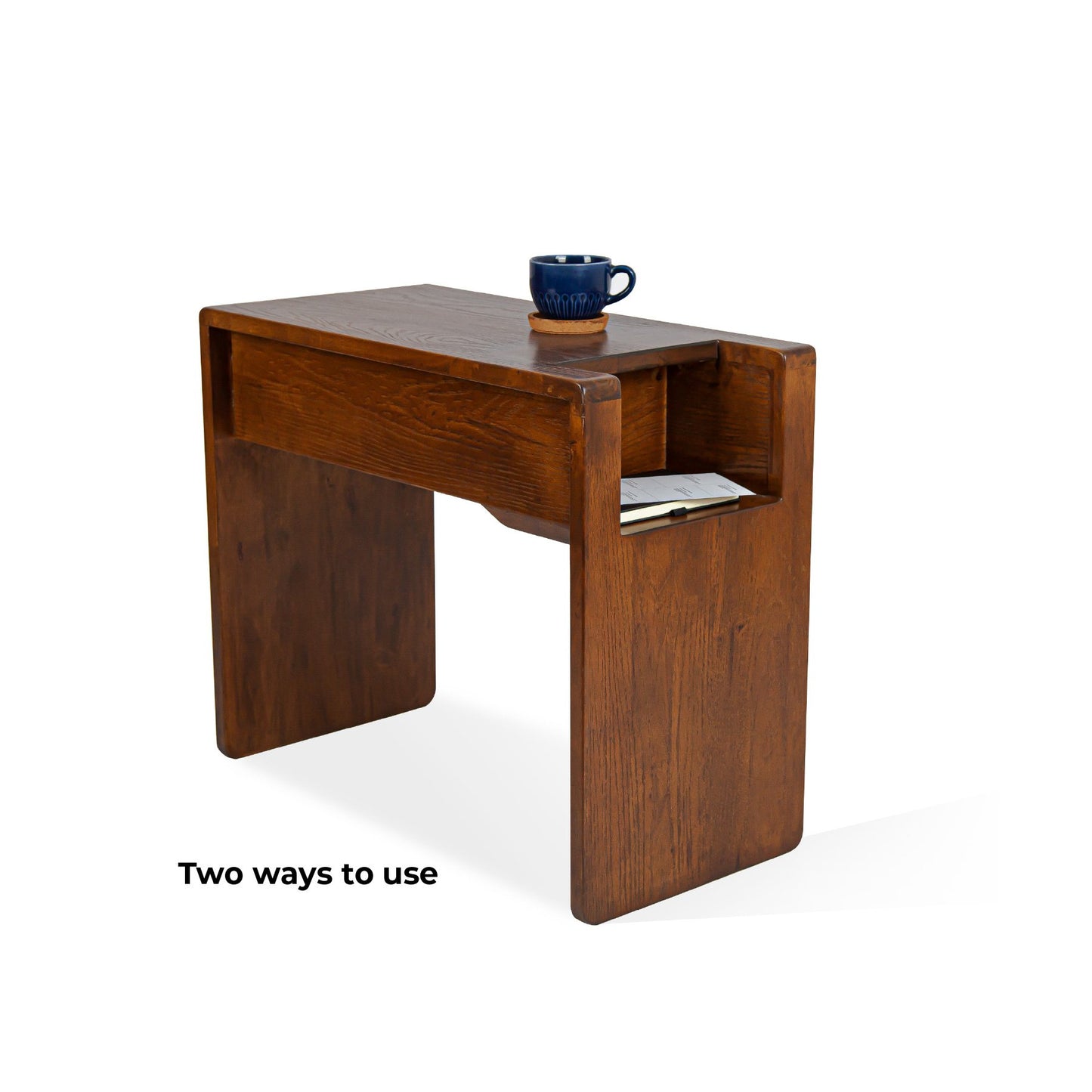 Bezzo Solid Wood Side Table Walnut