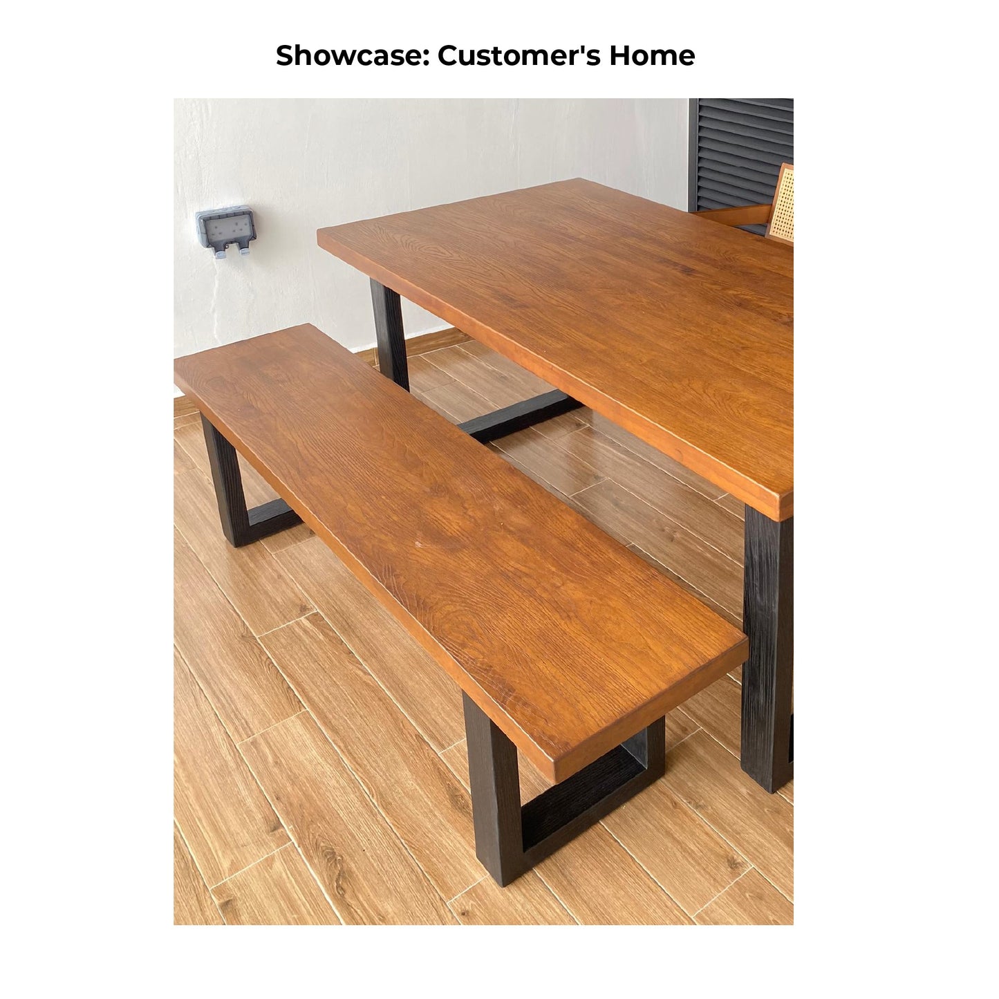 Ruben Solid Wood Bench Walnut