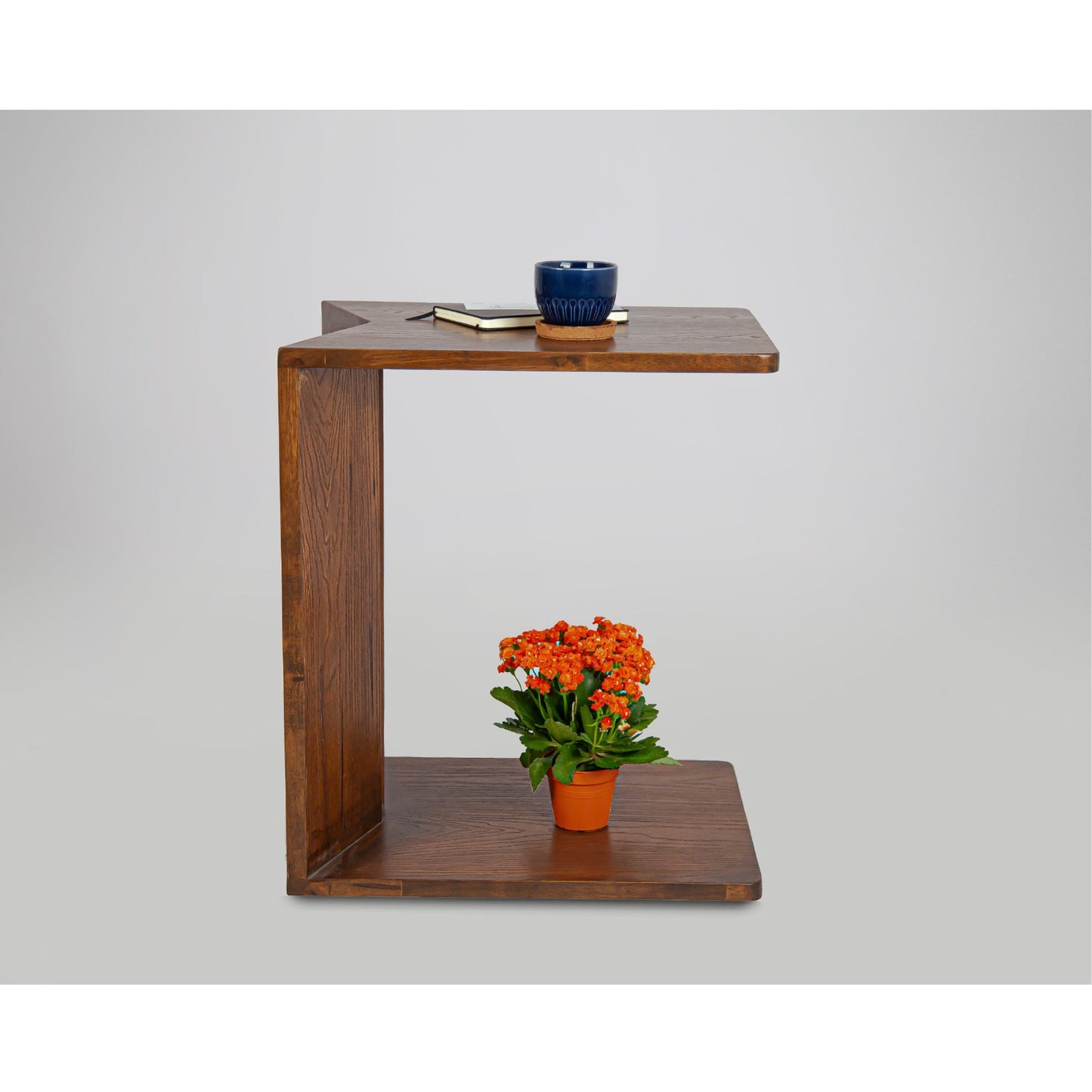 Tizzo Solid Wood Side Table Walnut