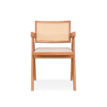 Nordic Rattan Cushion Arm Chair
