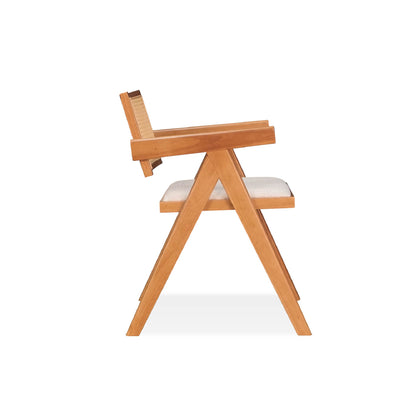 Nordic Rattan Cushion Arm Chair