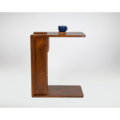 Bezzo Solid Wood Side Table Walnut