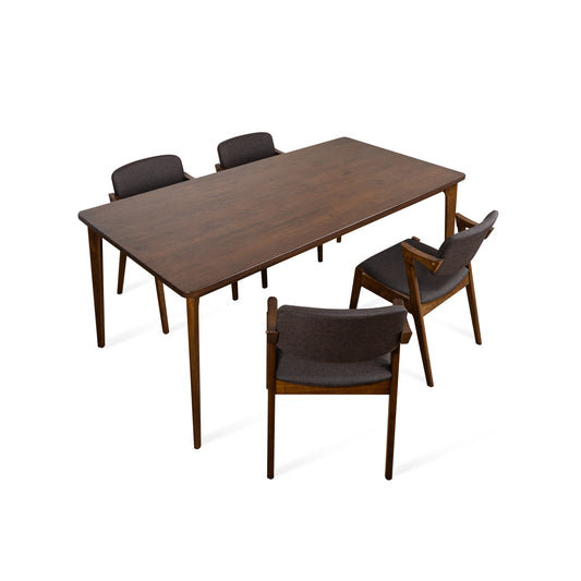 Risom Solid Rubber Wood Table Set