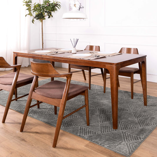 (PRE-ORDER) Jacob Rubber Wood 6ft Dining Table Set